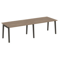 Стол переговорный, 2 столешницы (опоры - массив дерева, дуб темный) ONIX WOOD OW.PRG-2.3